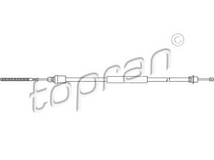 TOPRAN 721 646 trosas, stovėjimo stabdys 
 Stabdžių sistema -> Valdymo svirtys/trosai
4745 H3