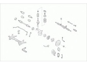 SACHS FORD-ESCOR-FS012 vairavimo mechanizmas; rato pakaba 
 Ašies montavimas/vairavimo mechanizmas/ratai -> Prekių paieška pagal schemą
