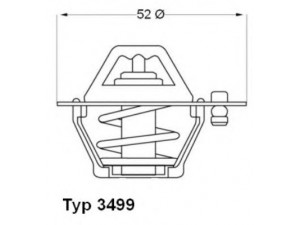 WAHLER 3499.82D termostatas, aušinimo skystis 
 Aušinimo sistema -> Termostatas/tarpiklis -> Thermostat
0223-15-171, 0419-15-171, 0419-99-152