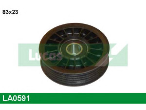 LUCAS ENGINE DRIVE LA0591 kreipiantysis skriemulys, V formos rumbuotas diržas 
 Diržinė pavara -> V formos rumbuotas diržas/komplektas -> Laisvasis/kreipiamasis skriemulys