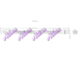 Brovex-Nelson H3916 stabdžių žarnelė 
 Stabdžių sistema -> Stabdžių žarnelės
9094702532, 9094702587