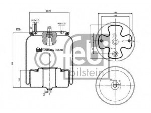 FEBI BILSTEIN 35678 dėklas, pneumatinė pakaba 
 Pakaba -> Pneumatinė pakaba
20452138, 20479802, 20554762, 21811323