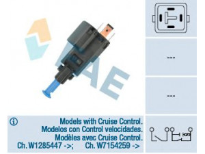 FAE 24518 stabdžių žibinto jungiklis 
 Stabdžių sistema -> Stabdžių žibinto jungiklis
1239448, 9175172