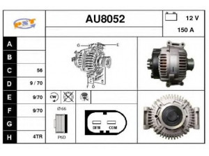 SNRA AU8052 kintamosios srovės generatorius
06E903016D
