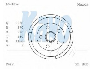 KAVO PARTS BD-4854 stabdžių būgnas 
 Stabdžių sistema -> Būgninis stabdys -> Stabdžių būgnas
E92Z1126A, GJ2126251A, GJ2126251B