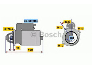 BOSCH 0 001 107 410 starteris