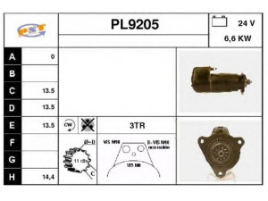 SNRA PL9205 starteris