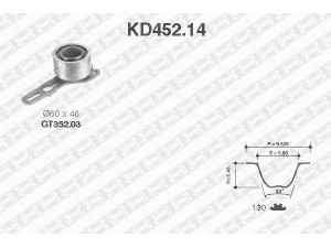 SNR KD452.14 paskirstymo diržo komplektas 
 Techninės priežiūros dalys -> Papildomas remontas
6121753