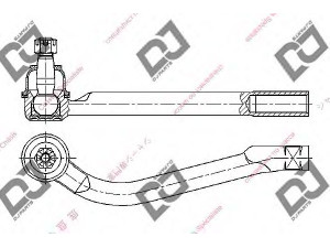 DJ PARTS DE1257 skersinės vairo trauklės galas 
 Vairavimas -> Vairo mechanizmo sujungimai
56820-2B900, 568202B900