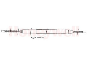 BENDIX 432157B trosas, stovėjimo stabdys 
 Stabdžių sistema -> Valdymo svirtys/trosai
6006000595