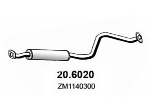 ASSO 20.6020 vidurinis duslintuvas 
 Išmetimo sistema -> Duslintuvas
ZM1140300, ZM1140300A
