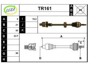 SERA TR161 kardaninis velenas 
 Ratų pavara -> Kardaninis velenas
7700103726, 7700106010, 7700108322