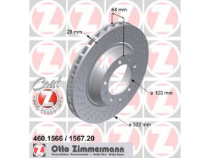 ZIMMERMANN 460.1567.20 stabdžių diskas 
 Stabdžių sistema -> Diskinis stabdys -> Stabdžių diskas
993 352 046 00
