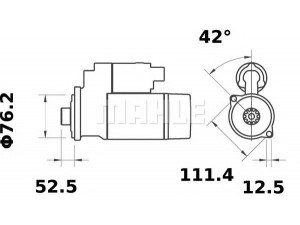MAHLE ORIGINAL MS 383 starteris 
 Elektros įranga -> Starterio sistema -> Starteris
1 003 308, 1 007 765, 1 012 221