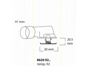 TRISCAN 8620 9292 termostatas, aušinimo skystis 
 Aušinimo sistema -> Termostatas/tarpiklis -> Thermostat
1338014, 1338067, 1338078, 1338084