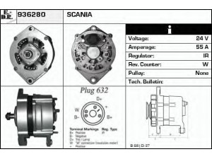 EDR 936280 kintamosios srovės generatorius 
 Elektros įranga -> Kint. sr. generatorius/dalys -> Kintamosios srovės generatorius
571414, 571415, 571516