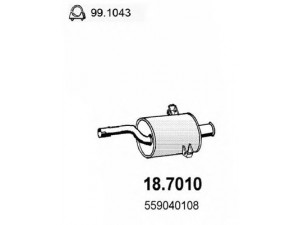 ASSO 18.7010 galinis duslintuvas 
 Išmetimo sistema -> Duslintuvas
559040108, 6559040108