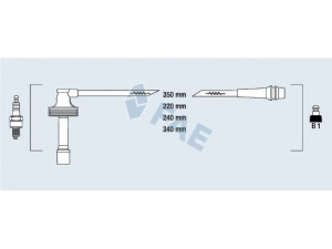 FAE 85485 uždegimo laido komplektas 
 Kibirkšties / kaitinamasis uždegimas -> Uždegimo laidai/jungtys
74 31 275 284, 1275284-6