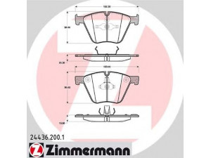 ZIMMERMANN 24436.200.1 stabdžių trinkelių rinkinys, diskinis stabdys 
 Techninės priežiūros dalys -> Papildomas remontas
34 11 6 792 874, 34 11 6 794 464