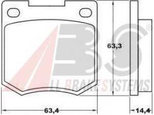 A.B.S. 36017 stabdžių trinkelių rinkinys, diskinis stabdys 
 Techninės priežiūros dalys -> Papildomas remontas
GBP109, GBP127, GBP201, GBP211