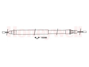 BENDIX 432822B trosas, stovėjimo stabdys 
 Stabdžių sistema -> Valdymo svirtys/trosai
7700422532