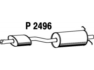 FENNO P2496 vidurinis duslintuvas 
 Išmetimo sistema -> Duslintuvas
1485463