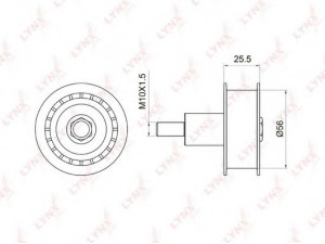 LYNXauto PB-3029 kreipiantysis skriemulys, paskirstymo diržas 
 Diržinė pavara -> Paskirstymo diržas/komplektas -> Laisvasis/kreipiamasis skriemulys
036 109 244 C, 036 109 244 D, 036 109 244 J