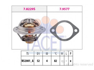 FACET 7.8244 termostatas, aušinimo skystis 
 Aušinimo sistema -> Termostatas/tarpiklis -> Thermostat
