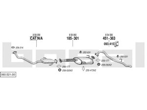 BOSAL 060.521.00 išmetimo sistema 
 Išmetimo sistema -> Išmetimo sistema, visa