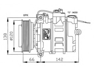 NRF 32177G kompresorius, oro kondicionierius 
 Oro kondicionavimas -> Kompresorius/dalys
99612601151, 99612601152