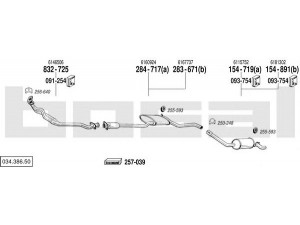 BOSAL 034.386.50 išmetimo sistema 
 Išmetimo sistema -> Išmetimo sistema, visa