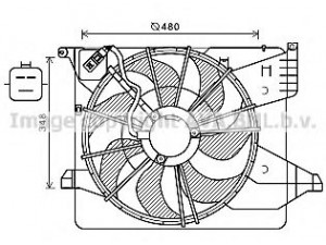 AVA QUALITY COOLING KA7539 ventiliatorius, radiatoriaus 
 Aušinimo sistema -> Oro aušinimas
253802P500