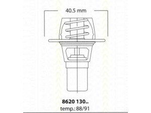 TRISCAN 8620 13091 termostatas, aušinimo skystis 
 Aušinimo sistema -> Termostatas/tarpiklis -> Thermostat
7700 727 190, 7700 730 540, 7701 348 068