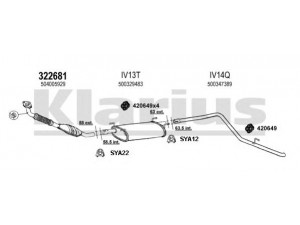 KLARIUS 470024U išmetimo sistema 
 Išmetimo sistema -> Išmetimo sistema, visa