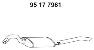 EBERSPÄCHER 95 17 7961 galinis duslintuvas 
 Išmetimo sistema -> Duslintuvas
1L0.253.609 C, 1L0.253.609 S