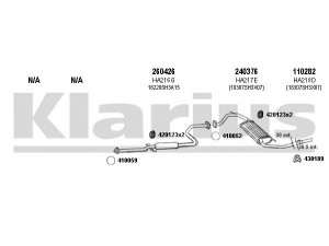 KLARIUS 420112E išmetimo sistema 
 Išmetimo sistema -> Išmetimo sistema, visa