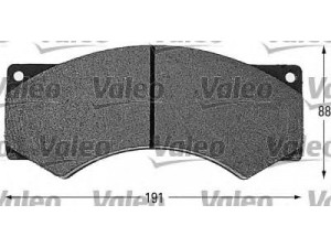VALEO 541643 stabdžių trinkelių rinkinys, diskinis stabdys 
 Techninės priežiūros dalys -> Papildomas remontas
1906070, 1906345, 1906070