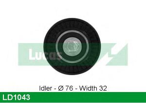LUCAS ENGINE DRIVE LD1043 kreipiantysis skriemulys, paskirstymo diržas
05066827AA, 05093931AA, 05142573AA