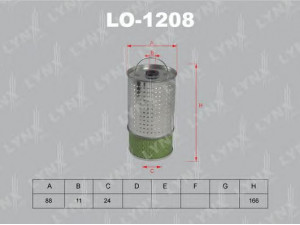 LYNXauto LO-1208 alyvos filtras 
 Techninės priežiūros dalys -> Techninės priežiūros intervalai
5016966, 601 180 00 09, 601 180 01 09