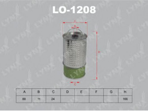 LYNXauto LO-1208 alyvos filtras 
 Filtrai -> Alyvos filtras
5016966, 601 180 00 09, 601 180 01 09