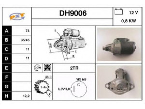 SNRA DH9006 starteris
2810087701, 2810087702, 2810087704