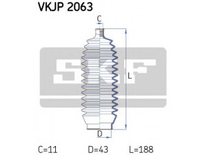 SKF VKJP 2063 gofruotoji membrana, vairavimas 
 Vairavimas -> Gofruotoji membrana/sandarinimai
MR244902, 34135FC000