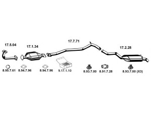 EBERSPÄCHER 132122 išmetimo sistema 
 Išmetimo sistema -> Išmetimo sistema, visa