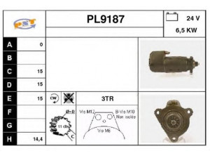 SNRA PL9187 starteris
4179626, 4732241, 4782802