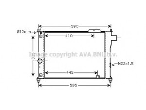 AVA QUALITY COOLING OL2140 radiatorius, variklio aušinimas 
 Aušinimo sistema -> Radiatorius/alyvos aušintuvas -> Radiatorius/dalys
03055158, 1300015