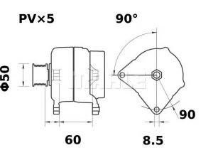 MAHLE ORIGINAL MG 79 kintamosios srovės generatorius
S620870, 23100-00QOB, 23100-0QOB