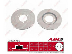 ABE C33026ABE stabdžių diskas 
 Stabdžių sistema -> Diskinis stabdys -> Stabdžių diskas
S083-33-251, S0833251, S08333251A