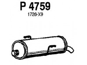 FENNO P4759 galinis duslintuvas 
 Išmetimo sistema -> Duslintuvas
1726-GZ, 1726-X9, 1726-Y0