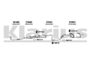 KLARIUS 450025U išmetimo sistema