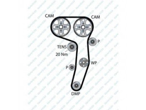 DAYCO 94970 paskirstymo diržas 
 Techninės priežiūros dalys -> Papildomas remontas
03G109119, 03G109119B, 68001143AA
